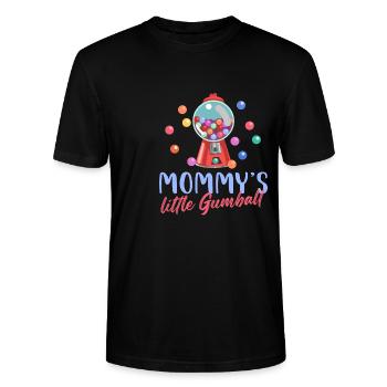Mommy's Little Gumball Bubblegum Chewing Gum - Stanley/Stella Unisex Bio-T-Shirt CRAFTER - Schwarz - Vorne - Alina (178cm) & Michal (187cm)