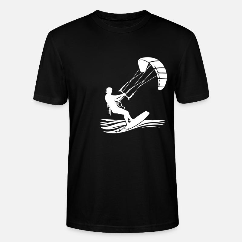 Kitesurf Kiteboard Surf Kiteboarder Surfeur - T-shirt bio CRAFTER Stanley Stella Unisexe - noir
