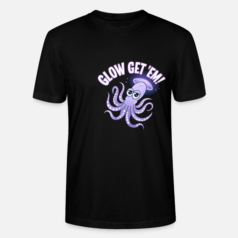 Glow Get 'Em Octopus Design - Stanley/Stella Unisex Bio-T-Shirt CRAFTER - Schwarz