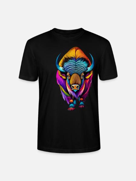 Bison - Stanley/Stella Unisex Bio-T-Shirt CRAFTER - Schwarz
