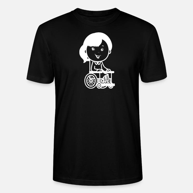 Femme, Fauteuil roulant - T-shirt bio CRAFTER Stanley Stella Unisexe - noir