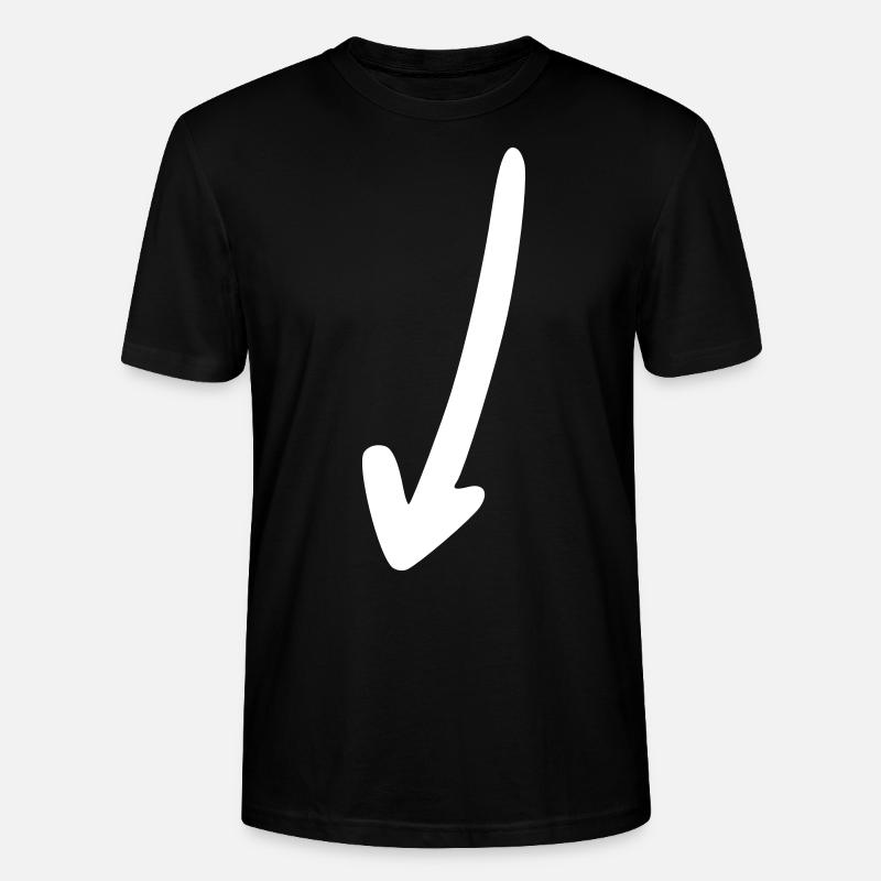 Flèche dessin esquisse blanc - T-shirt bio CRAFTER Stanley Stella Unisexe - noir
