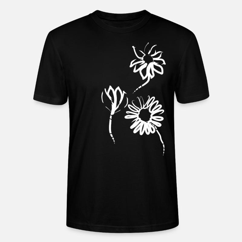 Frühlingsblumen - Stanley/Stella Unisex Bio-T-Shirt CRAFTER - Schwarz