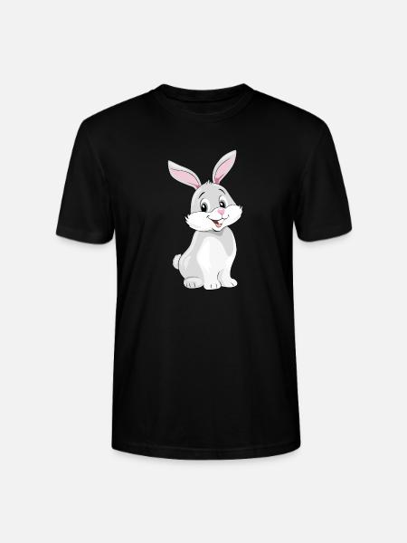 Cute smiling rabbit - Stanley/Stella CRAFTER Unisex Organic T-Shirt - black