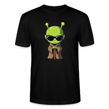 Moine extraterrestre - T-shirt bio CRAFTER Stanley Stella Unisexe - noir - Devant - Alina (178cm) & Michal (187cm)