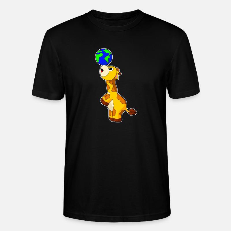 Giraffe Erde - Stanley/Stella Unisex Bio-T-Shirt CRAFTER - Schwarz