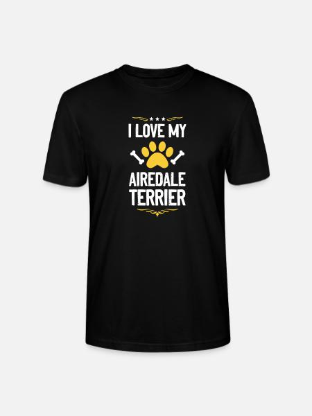 J’adore mon Airedale Terrier - T-shirt bio CRAFTER Stanley Stella Unisexe - noir