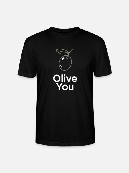 Olive You – Clean Minimal - Stanley/Stella CRAFTER Unisex Organic T-Shirt - black
