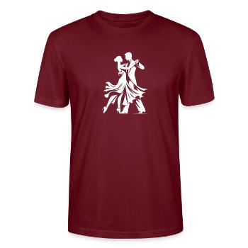 Silhouette Dancing Couple - Stanley/Stella CRAFTER Unisex Organic T-Shirt - burgundy - Front - Alina (178cm) & Michal (187cm)