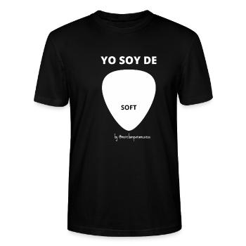 I am from PÚA SOFT - Stanley/Stella CRAFTER Unisex Organic T-Shirt - black - Front - Alina (178cm) & Michal (187cm)