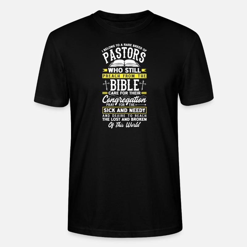 Pasteur Appréciation Clergé Prédicateur Chrétien - T-shirt bio CRAFTER Stanley Stella Unisexe - noir