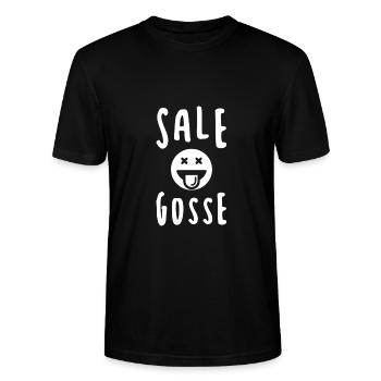SALE GOSSE BLACK - T-shirt bio CRAFTER Stanley Stella Unisexe - noir - Devant - Alina (178cm) & Michal (187cm)