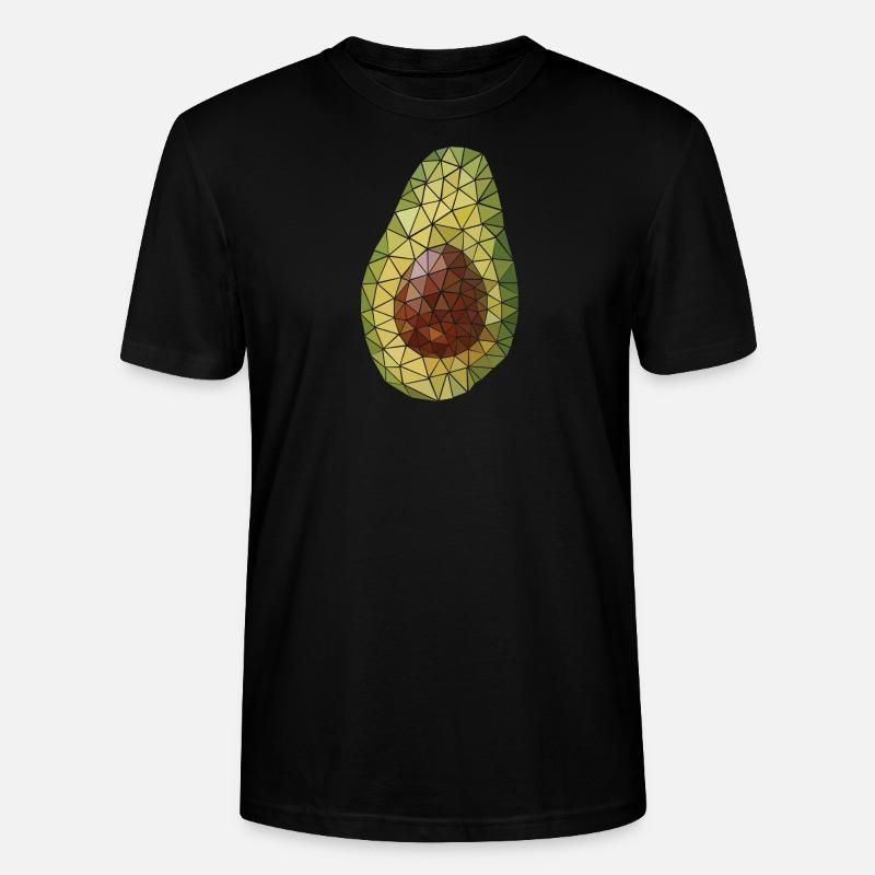 Avocado (Polygon Style) - Stanley/Stella Unisex Bio-T-Shirt CRAFTER - Schwarz