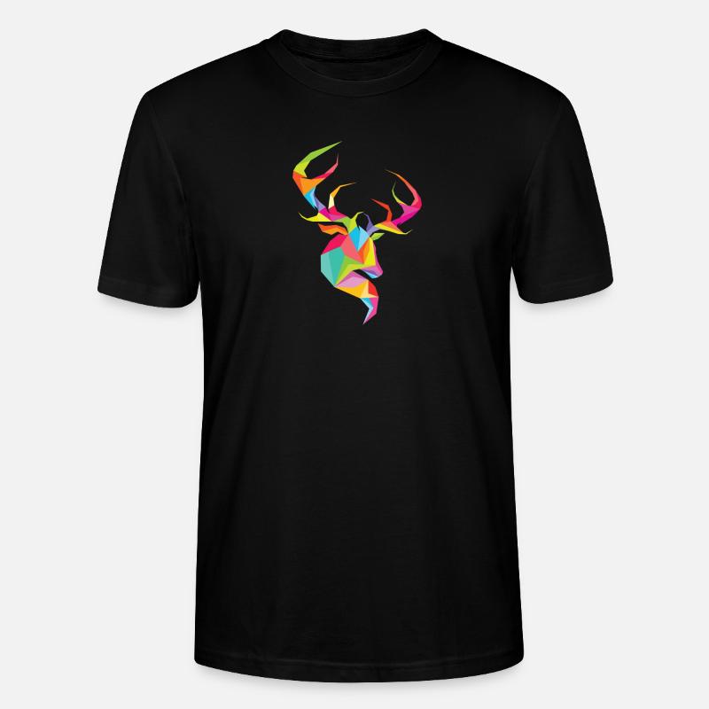 Hirschkopf - Stanley/Stella Unisex Bio-T-Shirt CRAFTER - Schwarz