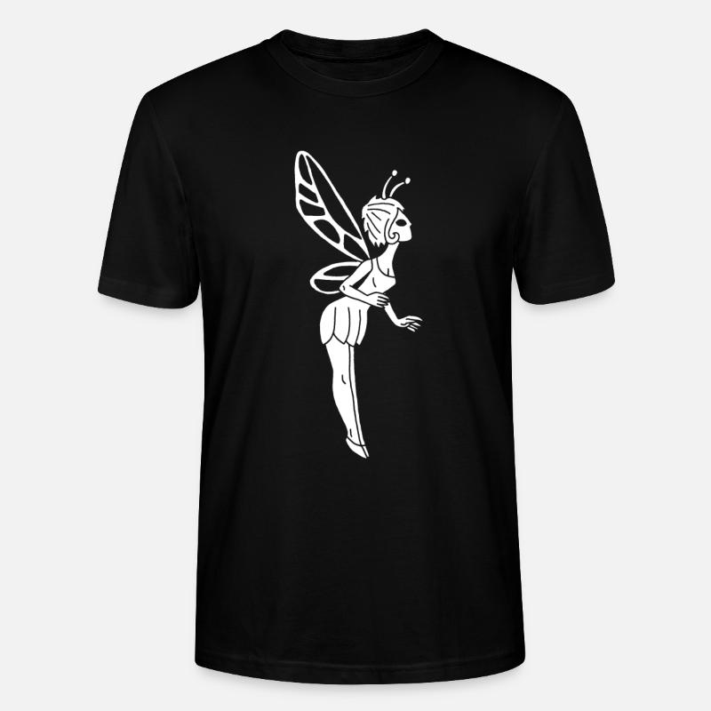 Glückliche weiße Fee - Stanley/Stella Unisex Bio-T-Shirt CRAFTER - Schwarz