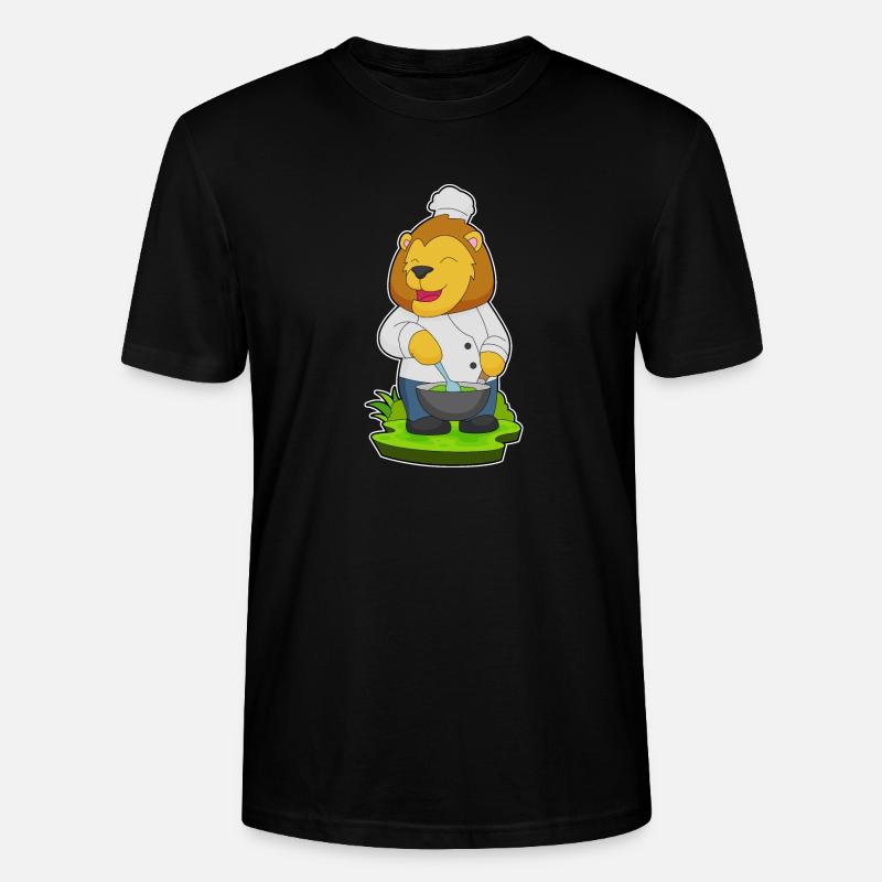 Chapeau de chef Lion - T-shirt bio CRAFTER Stanley Stella Unisexe - noir