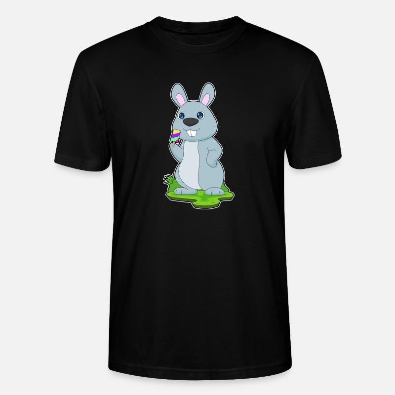 Hase Eis am Stiel - Stanley/Stella Unisex Bio-T-Shirt CRAFTER - Schwarz
