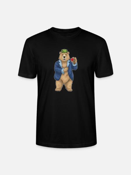 Bear Poker Poker Chips - Stanley/Stella CRAFTER Unisex Organic T-Shirt - black