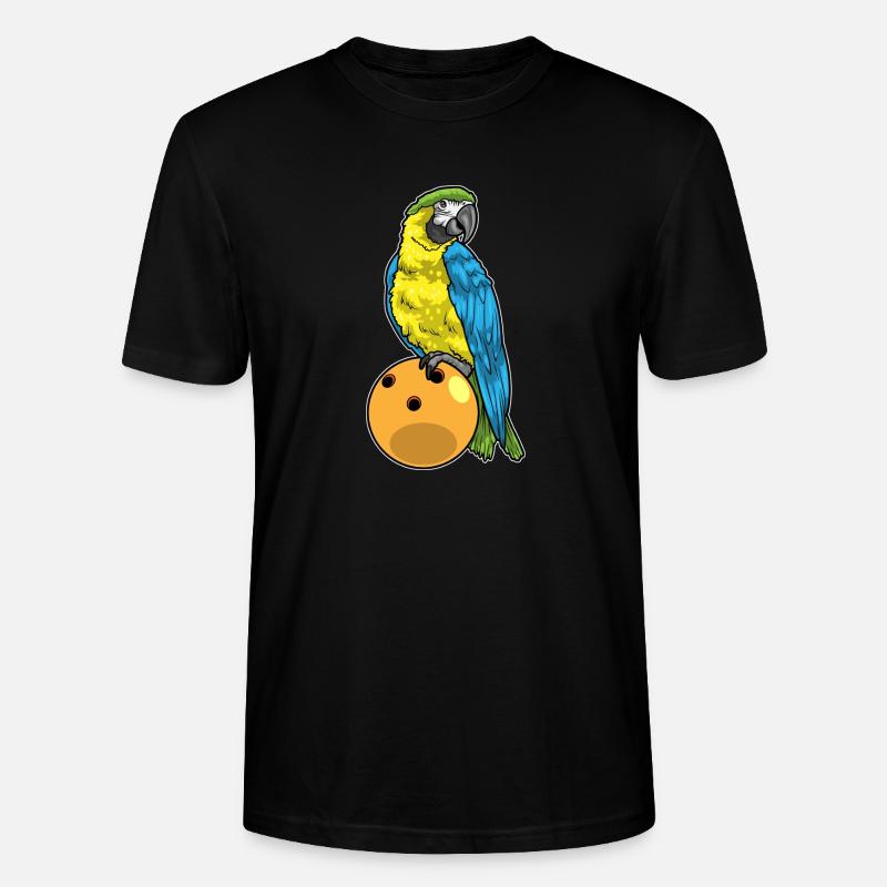 Papagei Bowling Bowlingkugel - Stanley/Stella Unisex Bio-T-Shirt CRAFTER - Schwarz