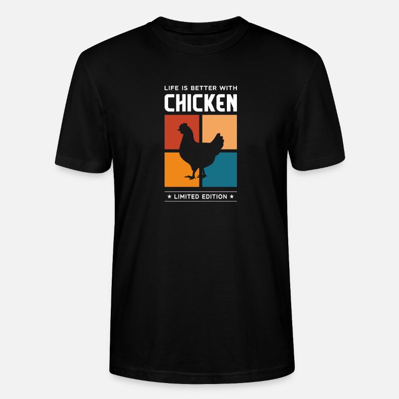Chicken - Stanley/Stella Unisex Bio-T-Shirt CRAFTER - Schwarz