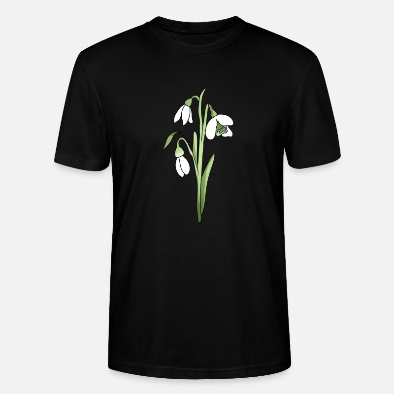 Schneeglöckchen - Stanley/Stella Unisex Bio-T-Shirt CRAFTER - Schwarz