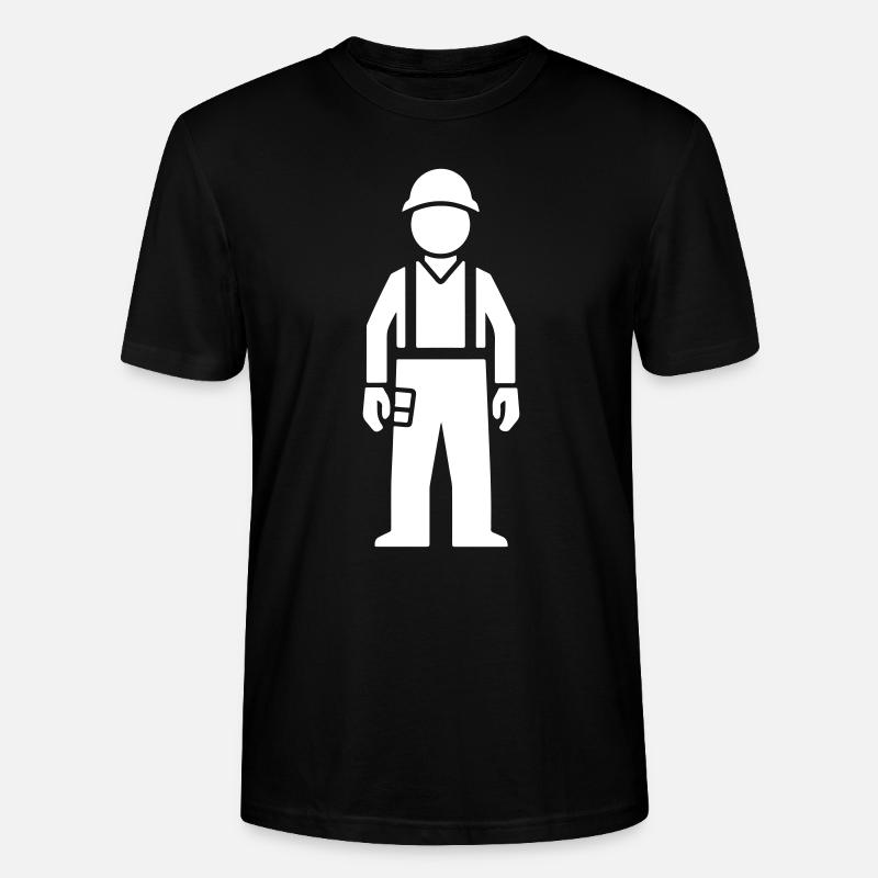 Bauarbeiter Symbol - Stanley/Stella Unisex Bio-T-Shirt CRAFTER - Schwarz