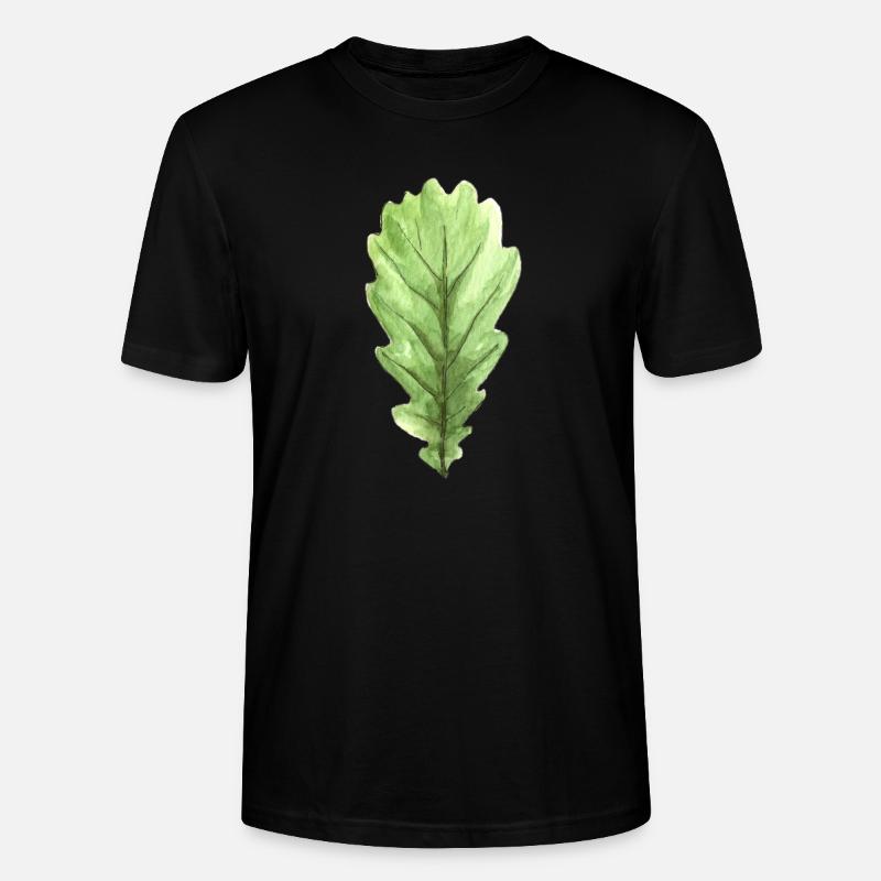 Blatt einer Eiche - Stanley/Stella Unisex Bio-T-Shirt CRAFTER - Schwarz