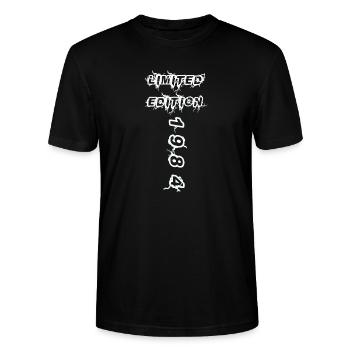 1984 - Stanley/Stella Unisex Bio-T-Shirt CRAFTER - Schwarz - Vorne - Alina (178cm) & Michal (187cm)
