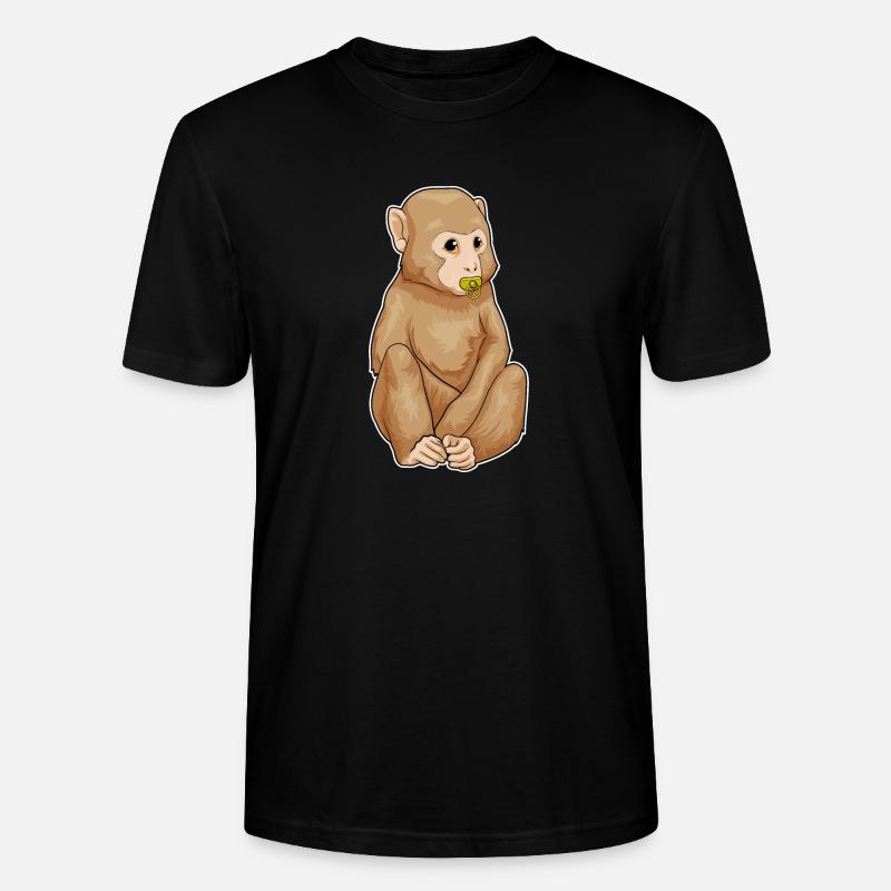 Affe Schnuller - Stanley/Stella Unisex Bio-T-Shirt CRAFTER - Schwarz