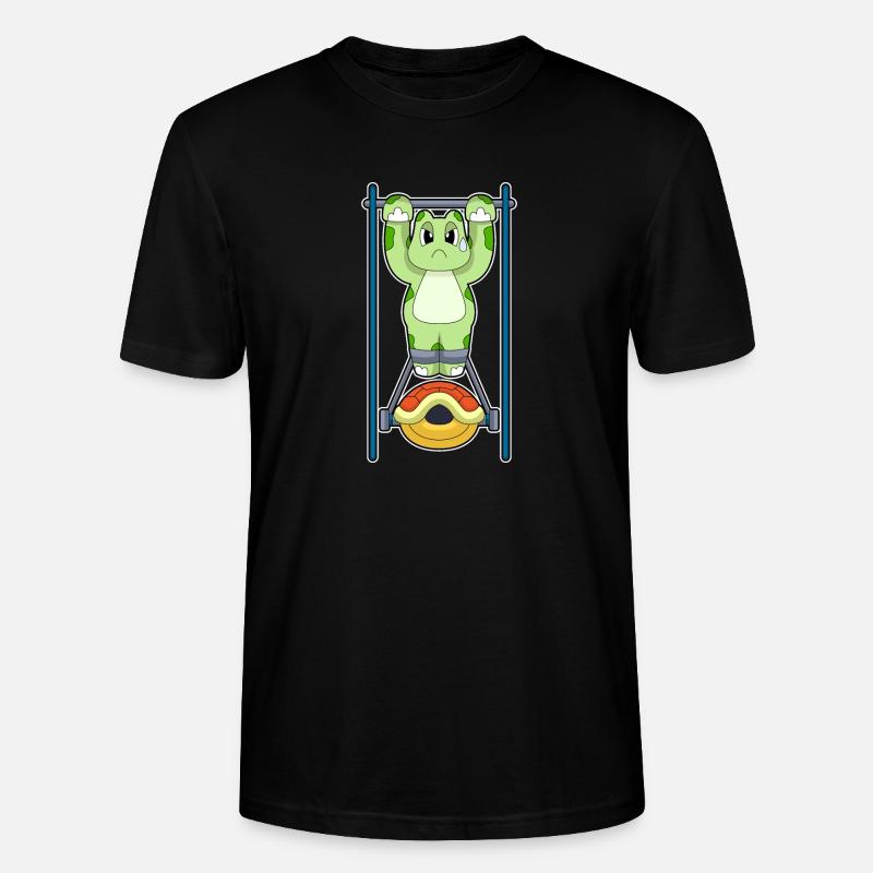 Turtle Bodybuilder Pull-ups Bodybuilding - Stanley/Stella CRAFTER Unisex Organic T-Shirt - black