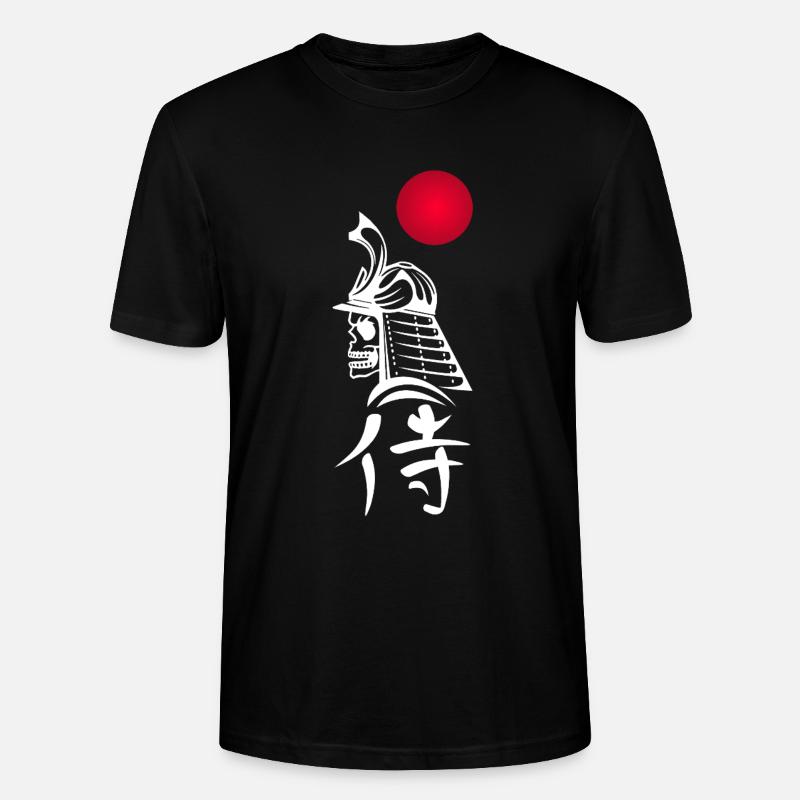 Samouraï blanc et soleil rouge - T-shirt bio CRAFTER Stanley Stella Unisexe - noir