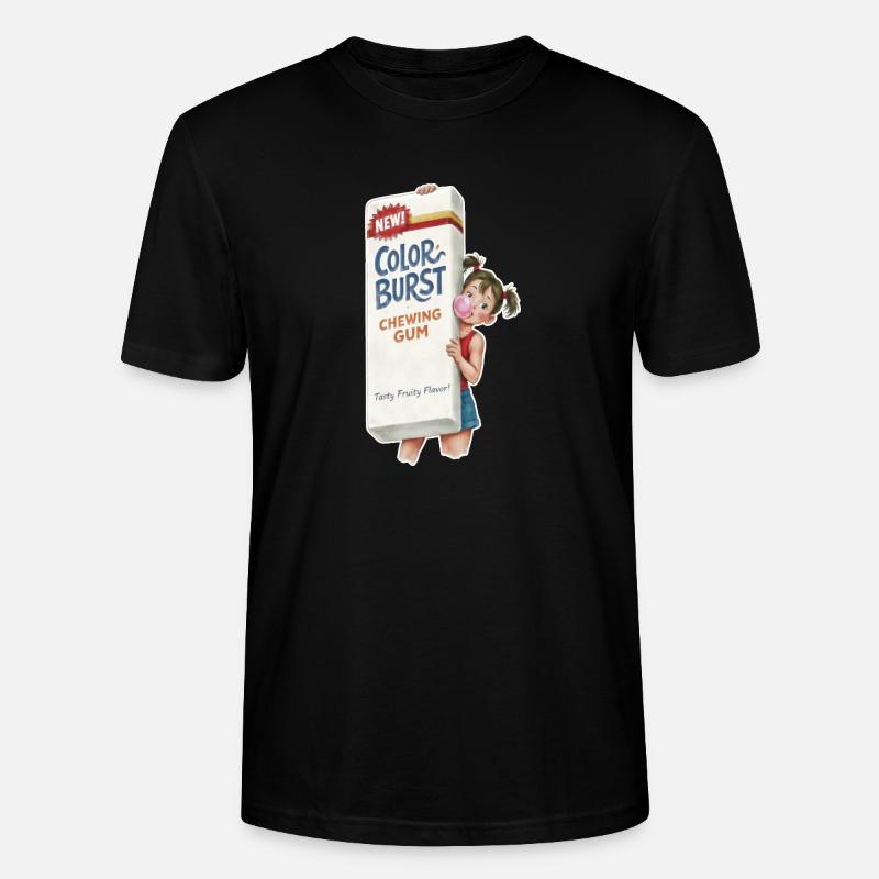  Retro Kaugummi - Stanley/Stella Unisex Bio-T-Shirt CRAFTER - Schwarz