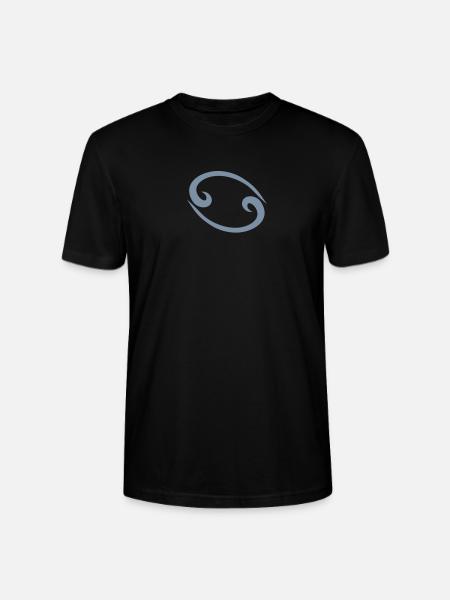 Kræft 2 glyph tegn i dyrekredsen symbol - Stanley Stella CRAFTER unisex økologisk-T-shirt - sort