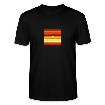 Lässige Fotostreifen mit "HOT" Schriftzug - Stanley/Stella Unisex Bio-T-Shirt CRAFTER - Schwarz - Vorne - Alina (178cm) & Michal (187cm)