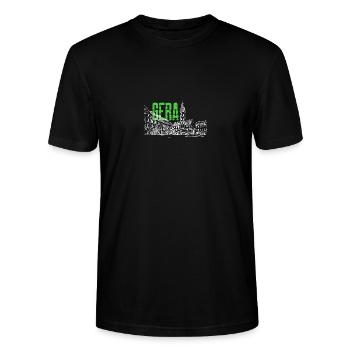 Ostthüringen Merch - Geras Markt - Stanley/Stella Unisex Bio-T-Shirt CRAFTER - Schwarz - Vorne - Alina (178cm) & Michal (187cm)