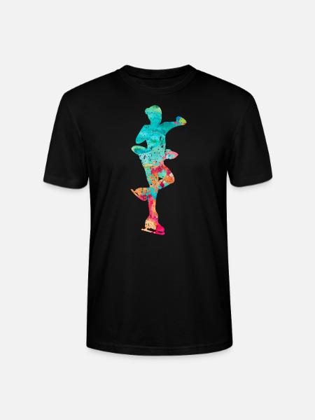 Eiskunstlauf PopArt - Stanley/Stella Unisex Bio-T-Shirt CRAFTER - Schwarz