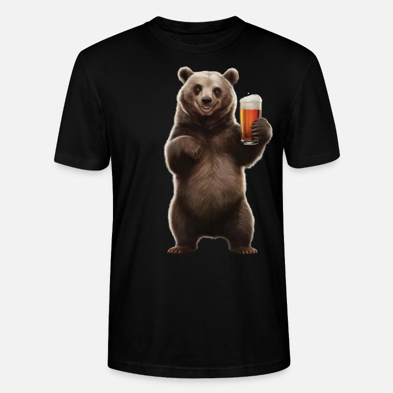 Bär Bier - Stanley/Stella Unisex Bio-T-Shirt CRAFTER - Schwarz