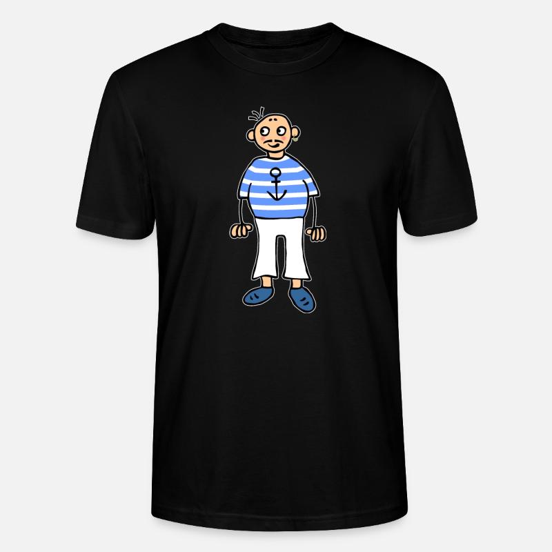 Schifffahrt Bootsjunge Anker Seemann Matrose - Stanley/Stella Unisex Bio-T-Shirt CRAFTER - Schwarz