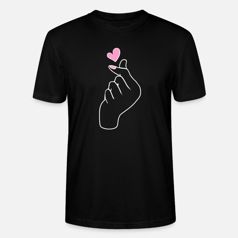 Kpop Korea K-Pop Herz - Stanley/Stella Unisex Bio-T-Shirt CRAFTER - Schwarz