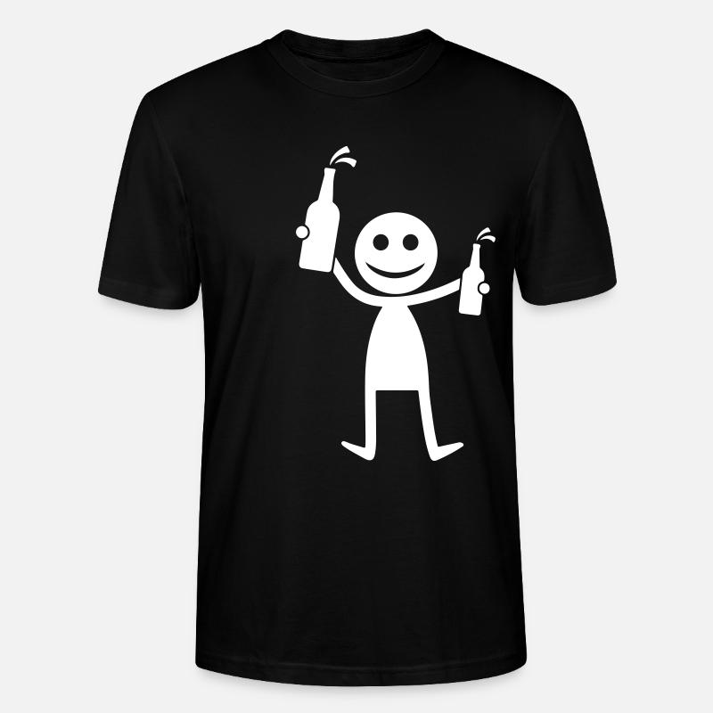 Bier Party Silhouette - Stanley/Stella Unisex Bio-T-Shirt CRAFTER - Schwarz