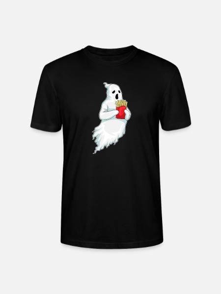 Ghost Halloween french fries - Stanley/Stella CRAFTER Unisex Organic T-Shirt - black