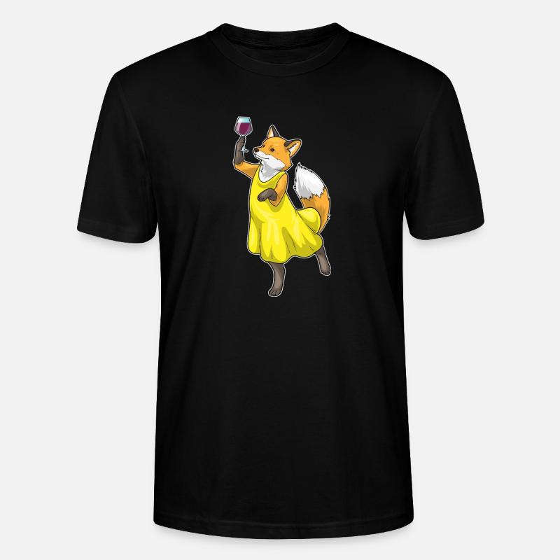 Fuchs Rotwein - Stanley/Stella Unisex Bio-T-Shirt CRAFTER - Schwarz