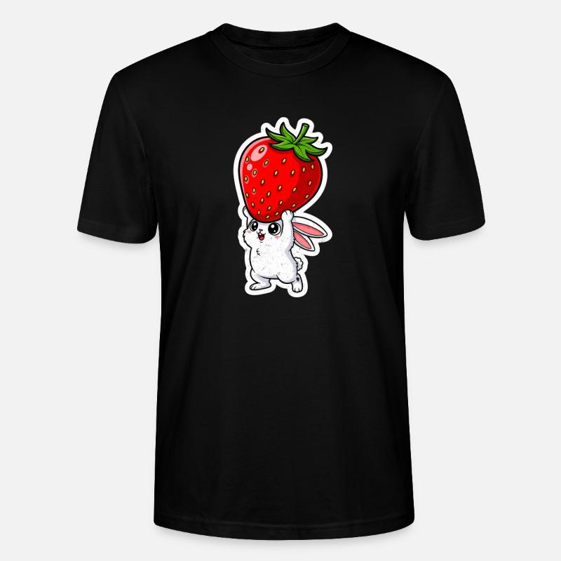 Fraise et Lapin - T-shirt bio CRAFTER Stanley Stella Unisexe - noir