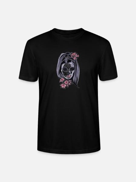 Frau mit Maske - Stanley/Stella Unisex Bio-T-Shirt CRAFTER - Schwarz