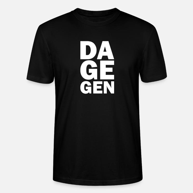 Dagegen - Stanley/Stella Unisex Bio-T-Shirt CRAFTER - Schwarz