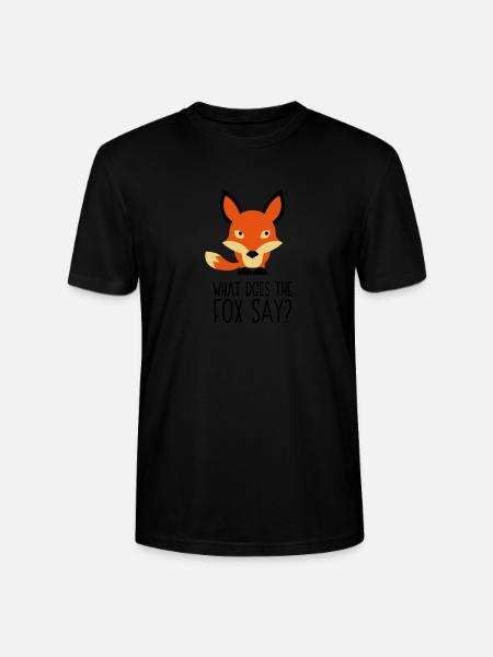 What did the fox say? - Stanley/Stella CRAFTER Unisex Organic T-Shirt - black
