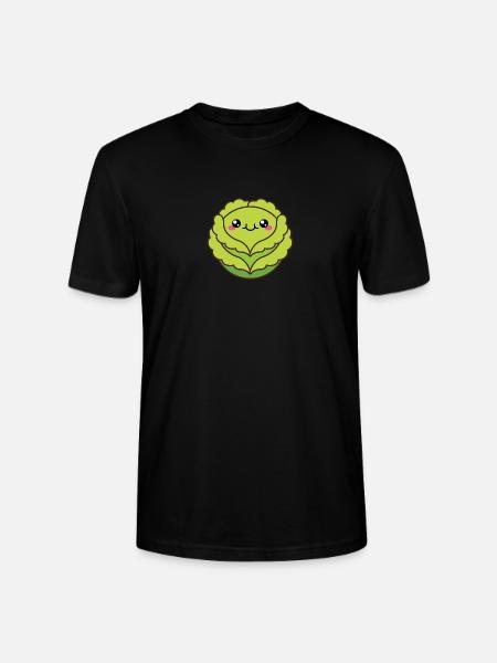 Niedlicher Kohl oder Salatkopf - Stanley/Stella Unisex Bio-T-Shirt CRAFTER - Schwarz