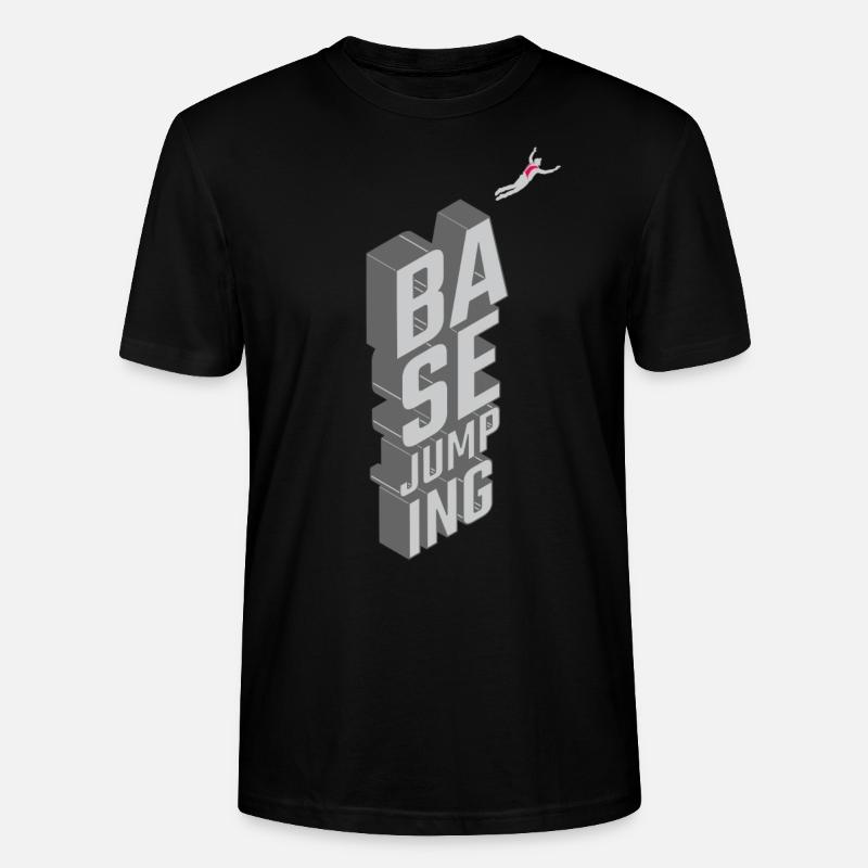 Basejumping - chute libre - T-shirt bio CRAFTER Stanley Stella Unisexe - noir