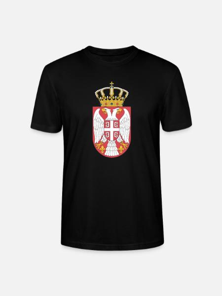 Serbien (Militärwappen) - Stanley/Stella Unisex Bio-T-Shirt CRAFTER - Schwarz