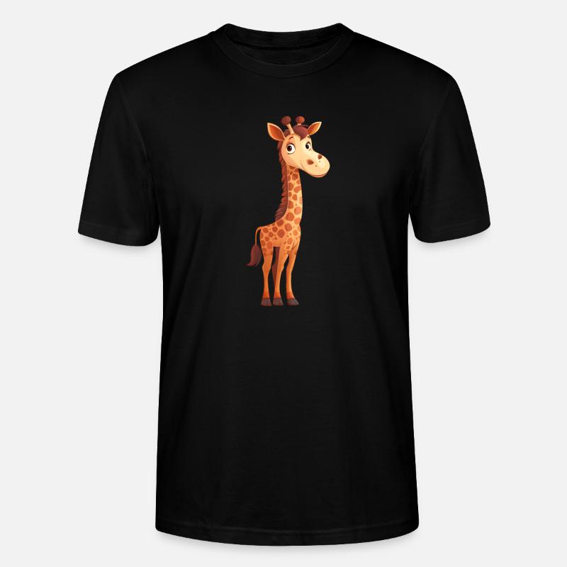 Lustige Giraffe - Stanley/Stella Unisex Bio-T-Shirt CRAFTER - Schwarz
